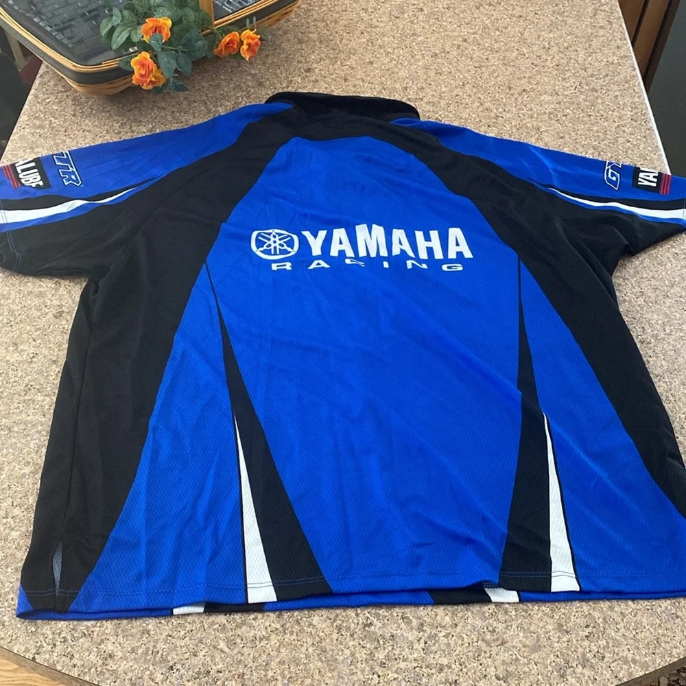 NWT Yamaha Racing Crew Short Sleeve Shirt XXL Blue Black Hot Shoppe Pit USA - Picture 15 of 17